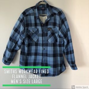 NWOT men’s size LARGE, lined flannel jacket